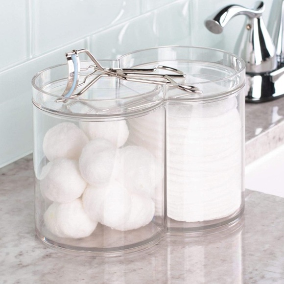 BRAND NEW Plastic Stackable Makeup and Cosmetic Storage Canister Container - Picture 1 of 6